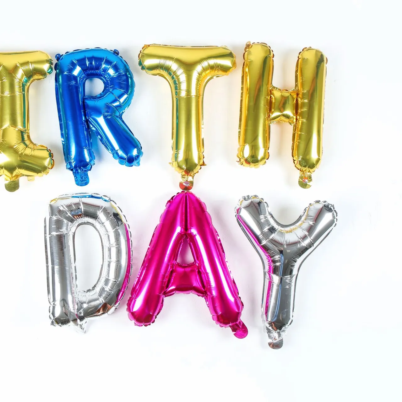 حروف HAPPY BIRTHDAY بالونات معدنية (٤٠ سم)