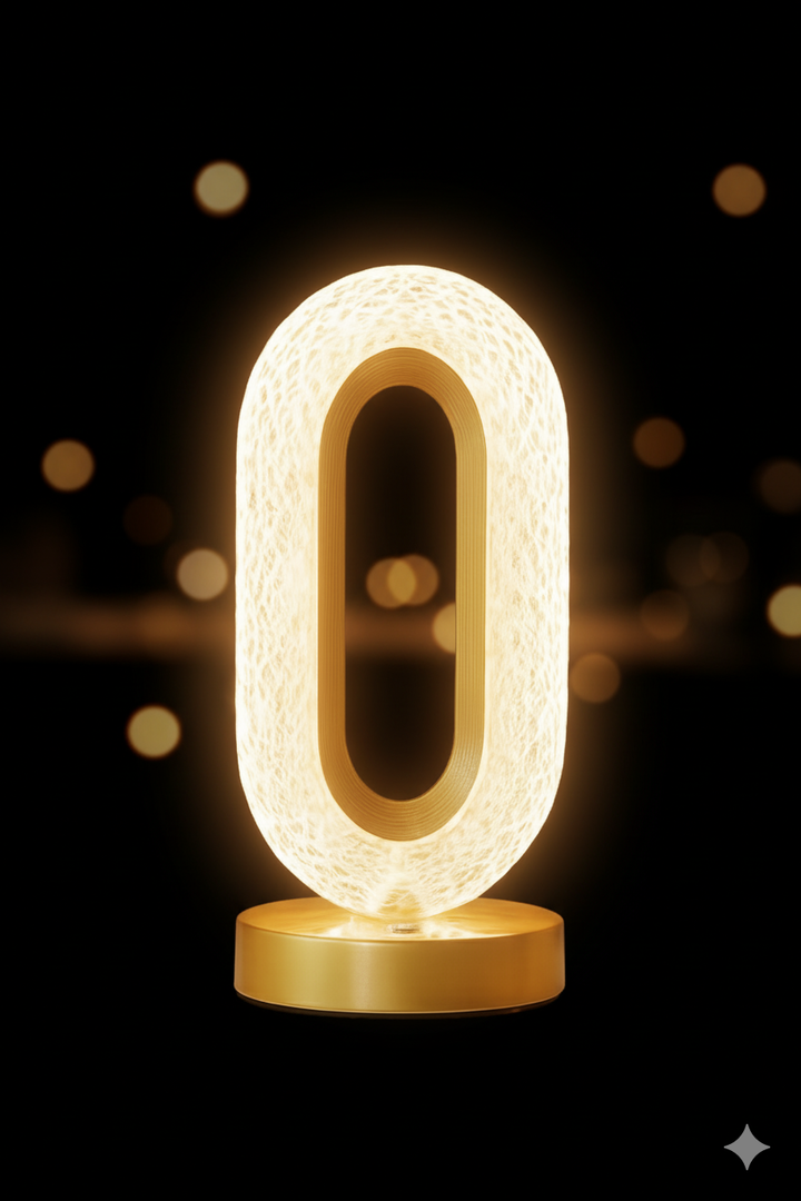 اباجورة كريستال بيضاوية