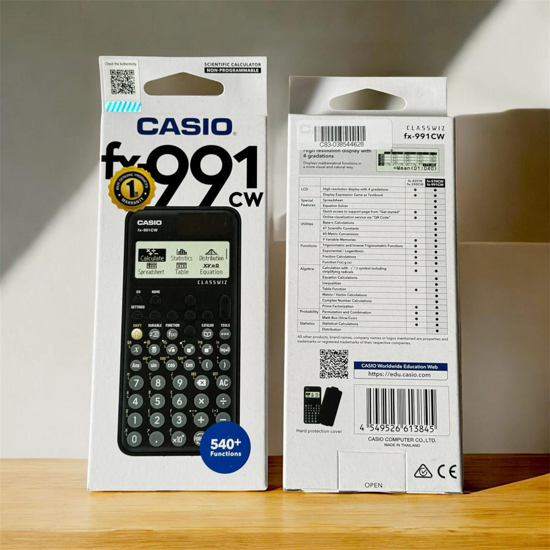اله حاسبه Casio Fx 991 CW منشأ تايلاند ً+ ضمان عام كامل