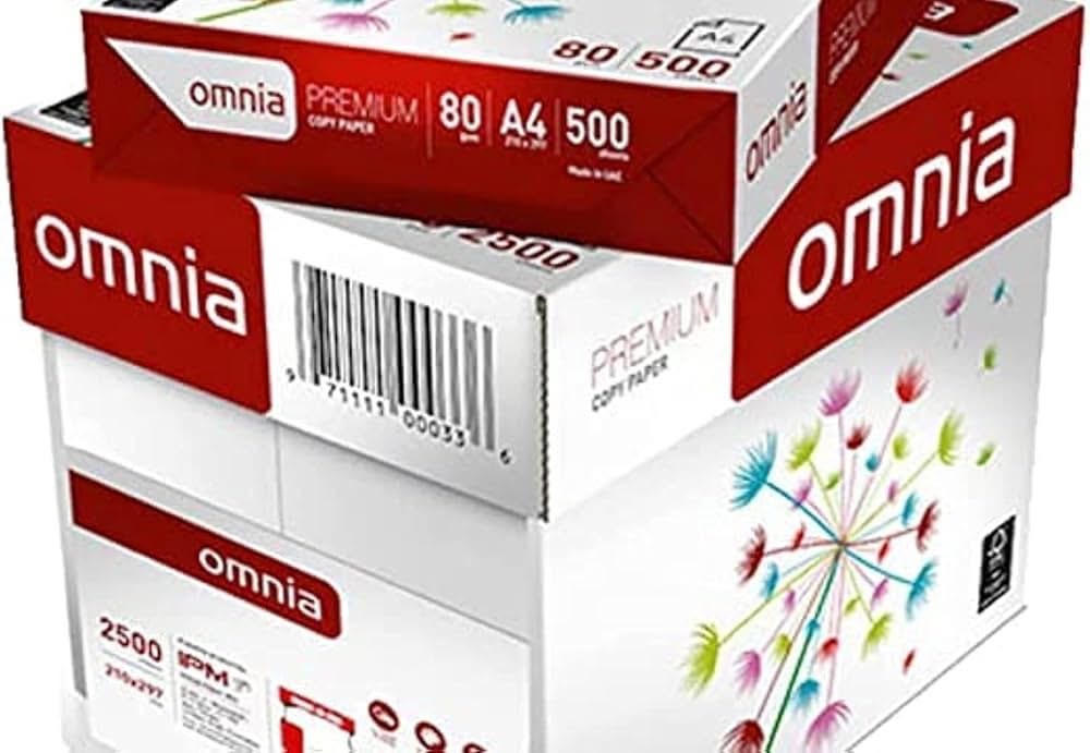 كرتونة ورق تصوير امنية 80  جرام A4 عدد 5  روزمة