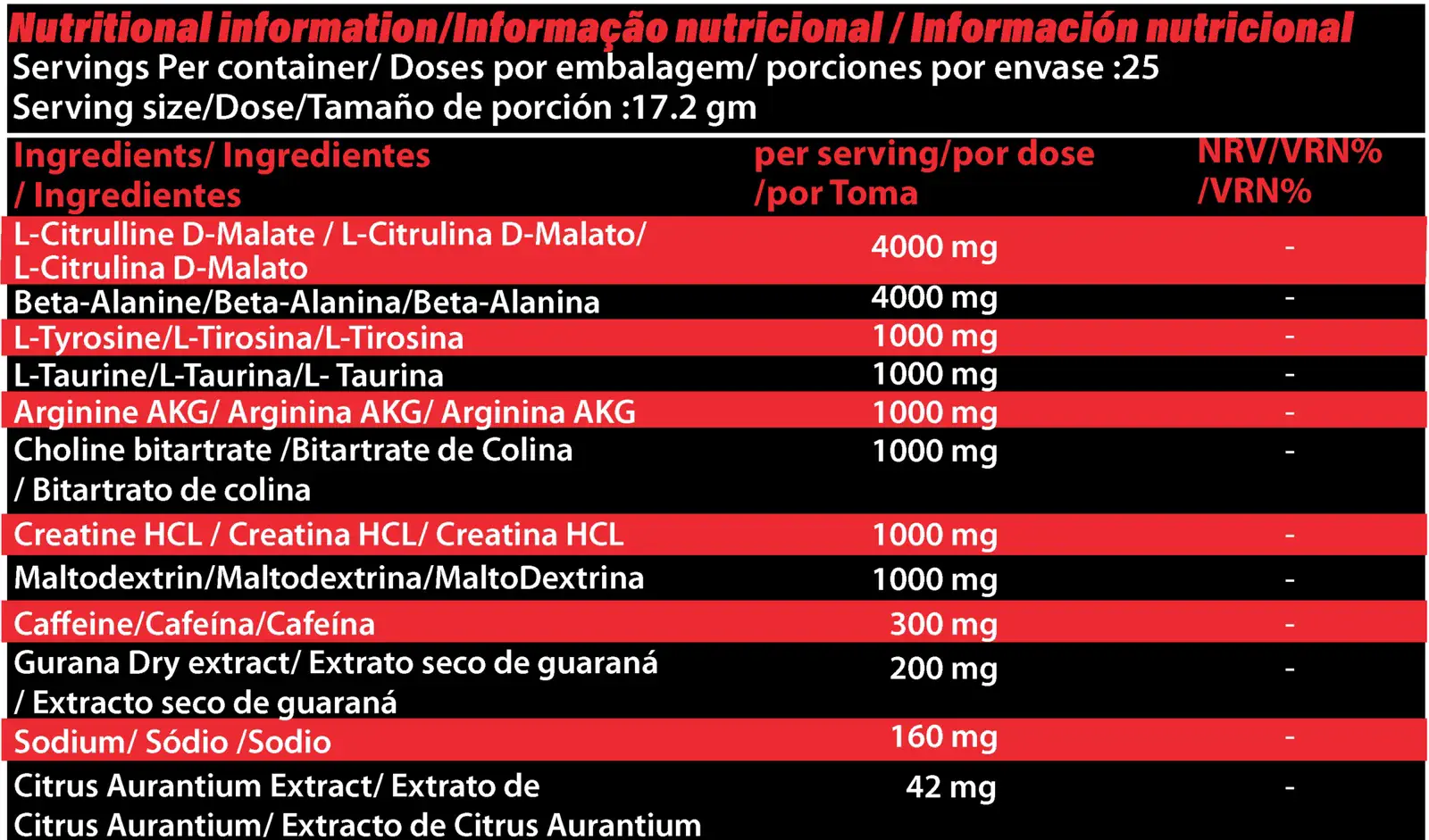 Marvelous Nutrition Experiment Pre-Workout 480g 30Servings