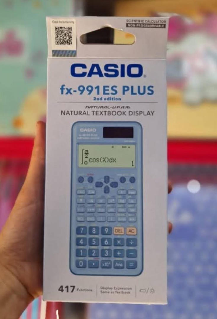 اله حاسبه Casio Fx 991 Es plus منشأ تايلاند لون لبني + ضمان لمدة عام كامل