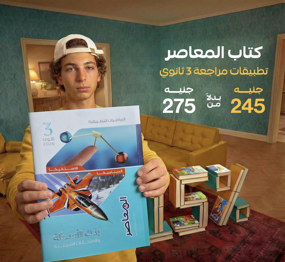 المعاصر الرياضيات التطبيقية بنك الاسئلة الصف الثالث الثانوي 2026