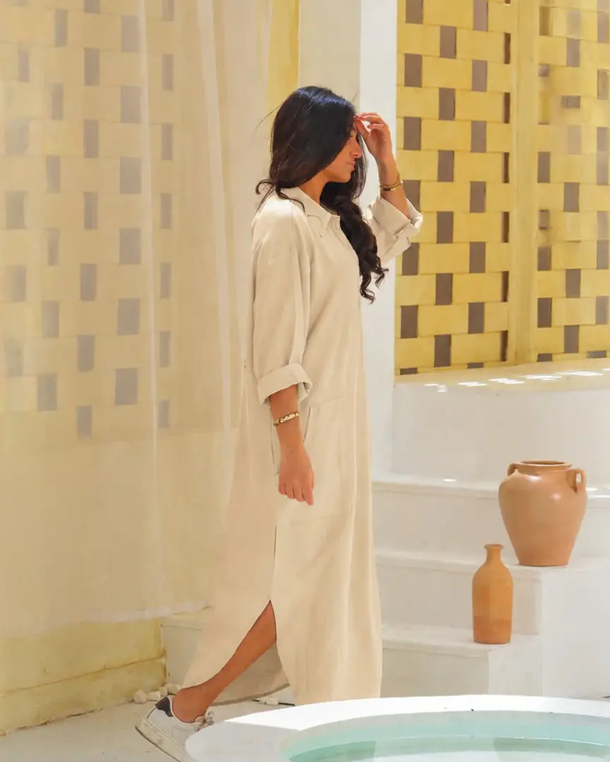 فستان كتان The Essential Linen Dress
