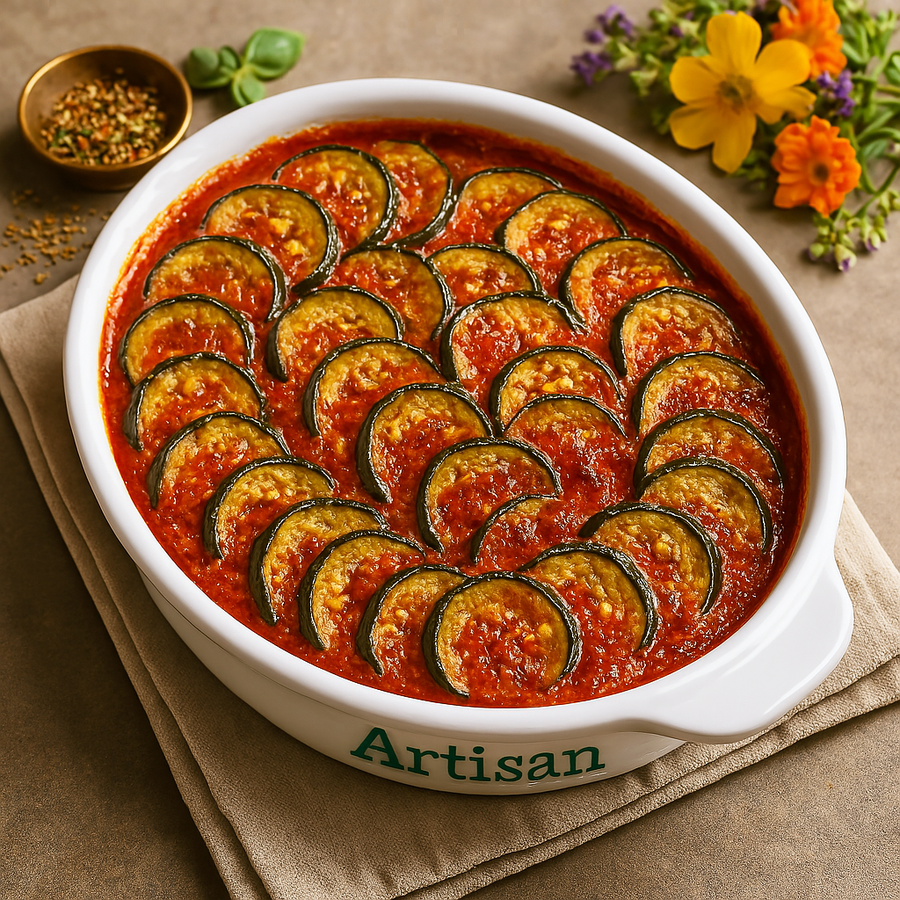 كوسة بالصوص الأحمر     Zucchini in Red Sauce 