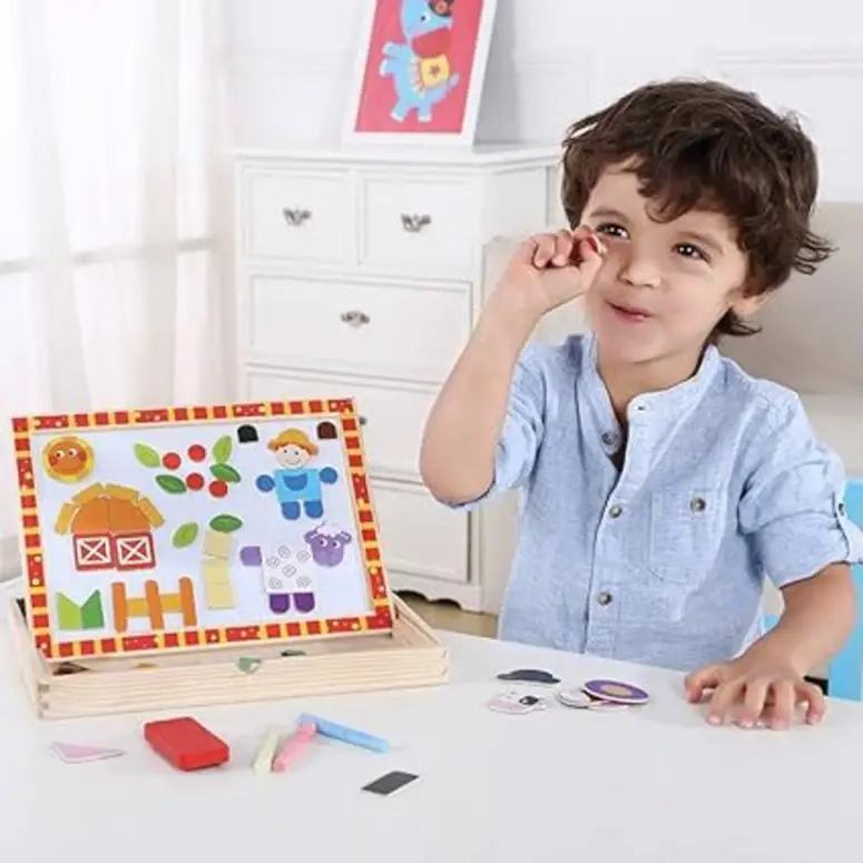 سبورة تعليمية للأطفال + بازل مغناطيسي