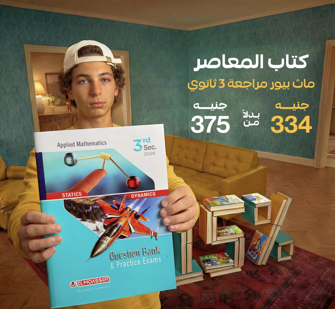 المعاصر applied mathematics questions bank الصف الثالث الثانوي 2026