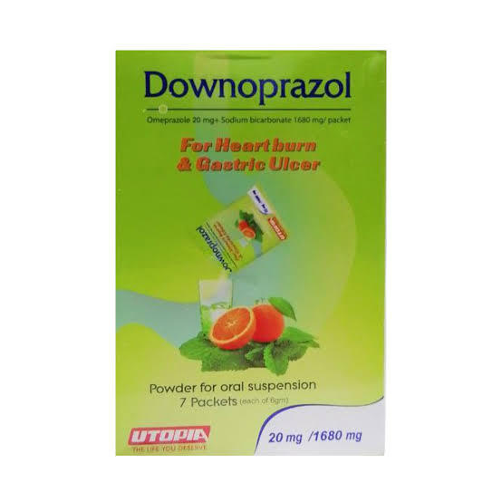 DOWNOPRAZOL 20MG 7PACKETS