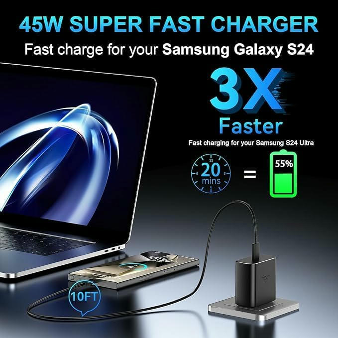 شاحن سامسونج فائق السرعة 45W – PD3.0