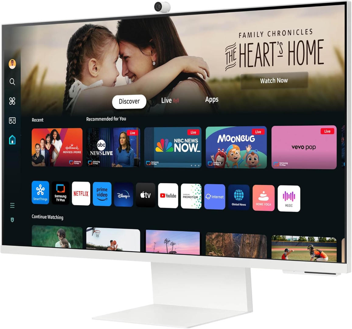 Samsung M80D Smart Monitor, 32 Inch, 4K AI Upscaling