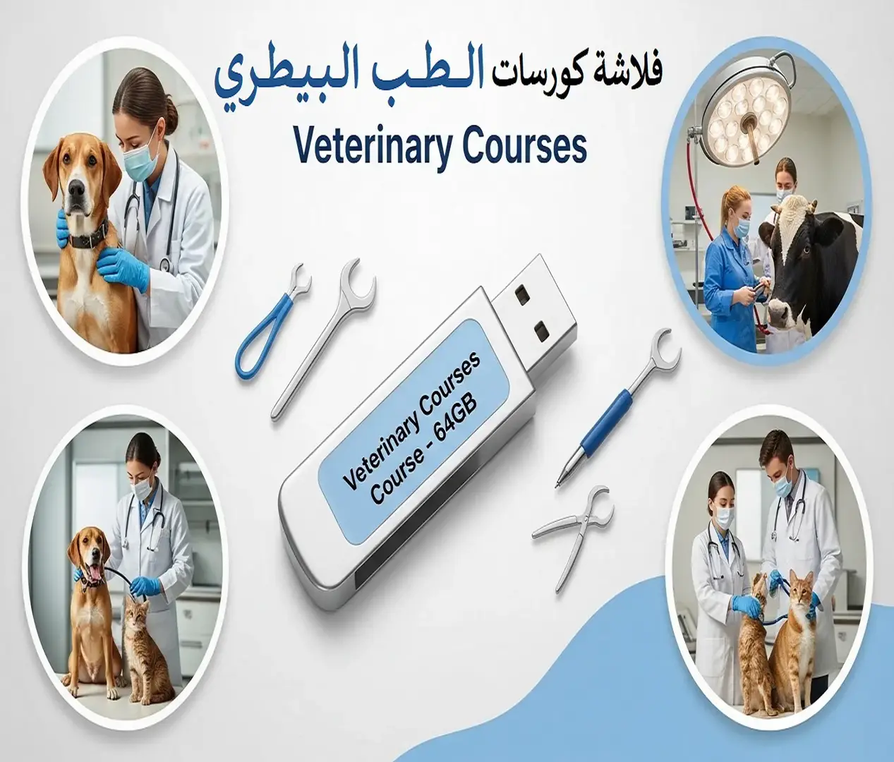 فلاشة الطب البيطري 64 جيجا – كورسات شاملة
