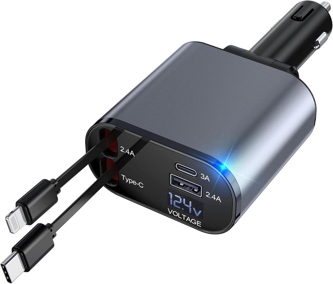 🚗⚡ شاحن العربية الرباعي السريع 100W
