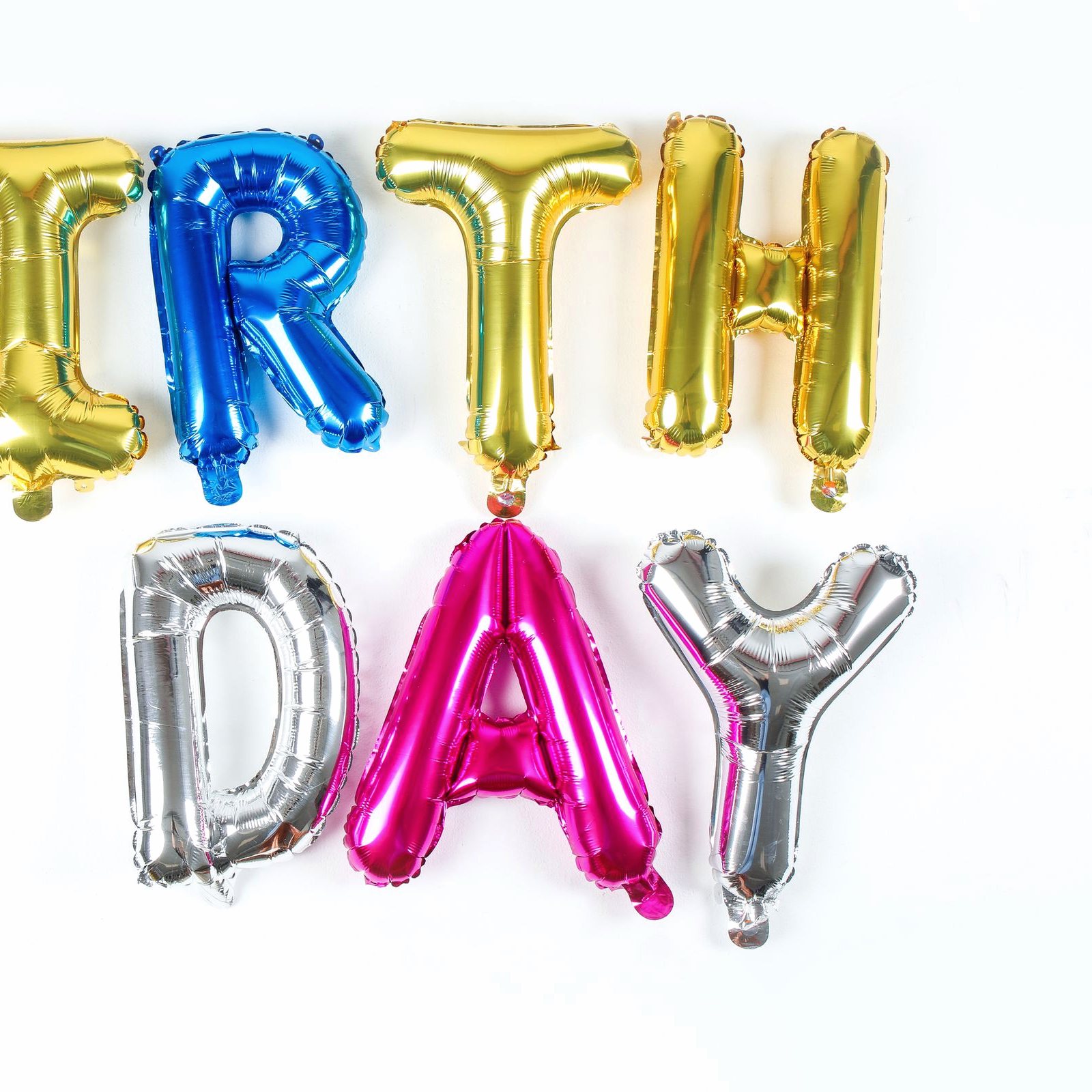 حروف HAPPY BIRTHDAY بالونات معدنية (٤٠ سم)
