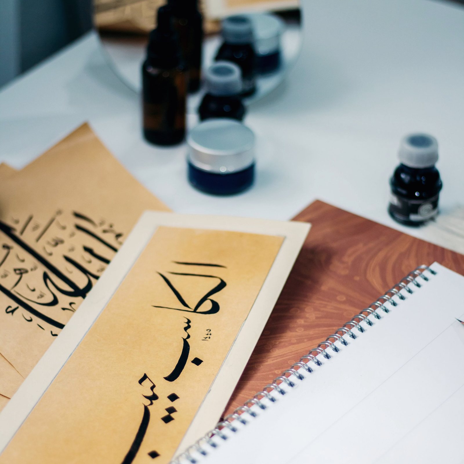 طقم ريشة الخط — حامل و4 سنون