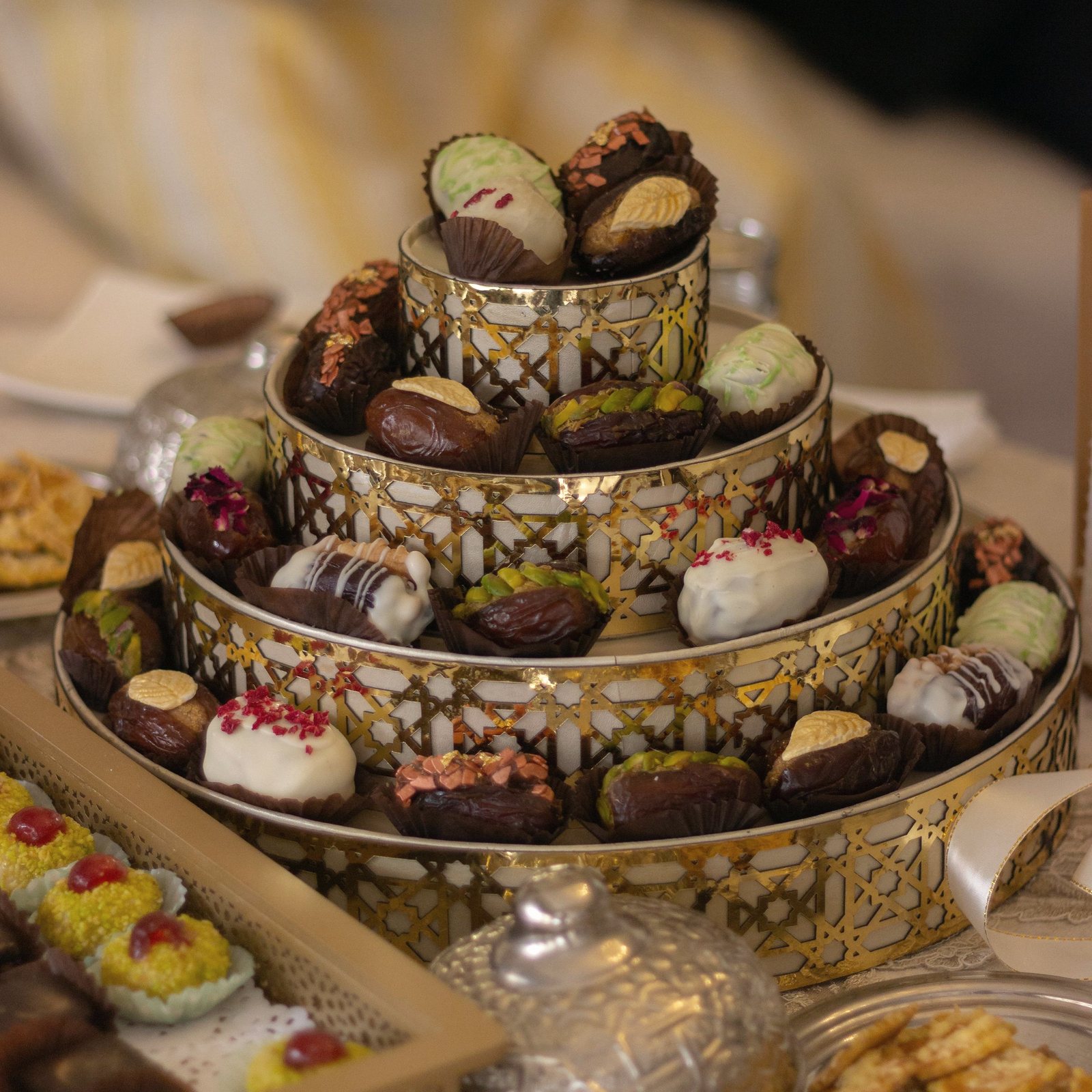 صينية الضيافة ثلاثية الأدوار